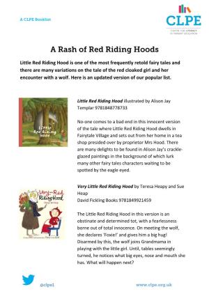 A Rash of Red Riding Hoods Booklist