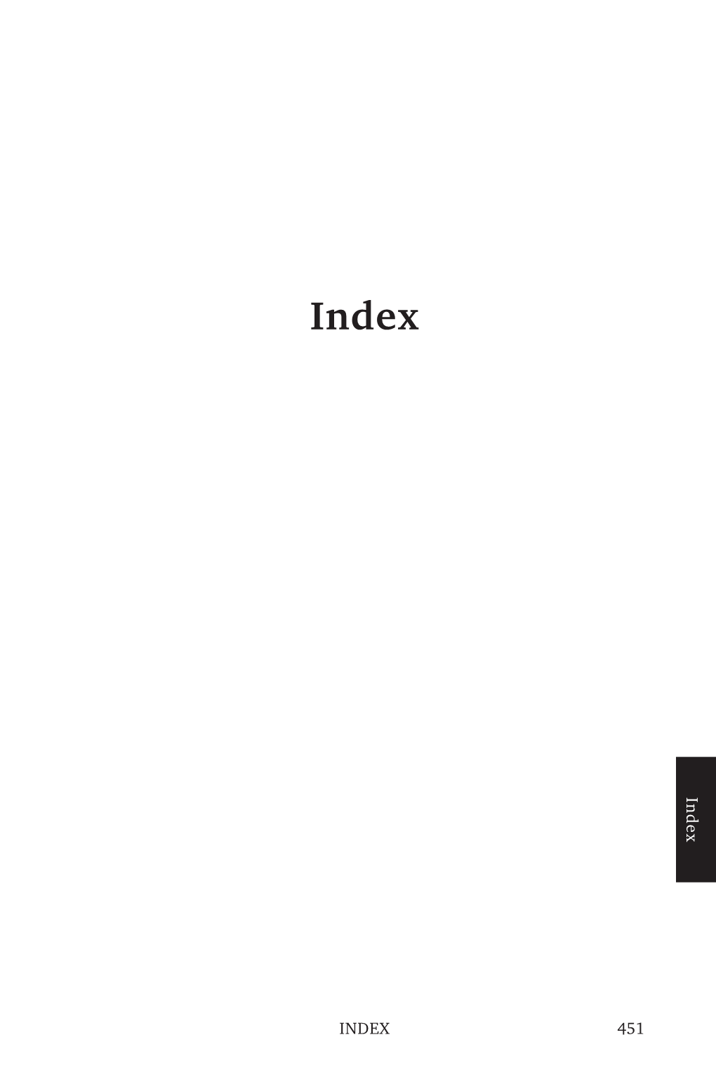 451 INDEX Index