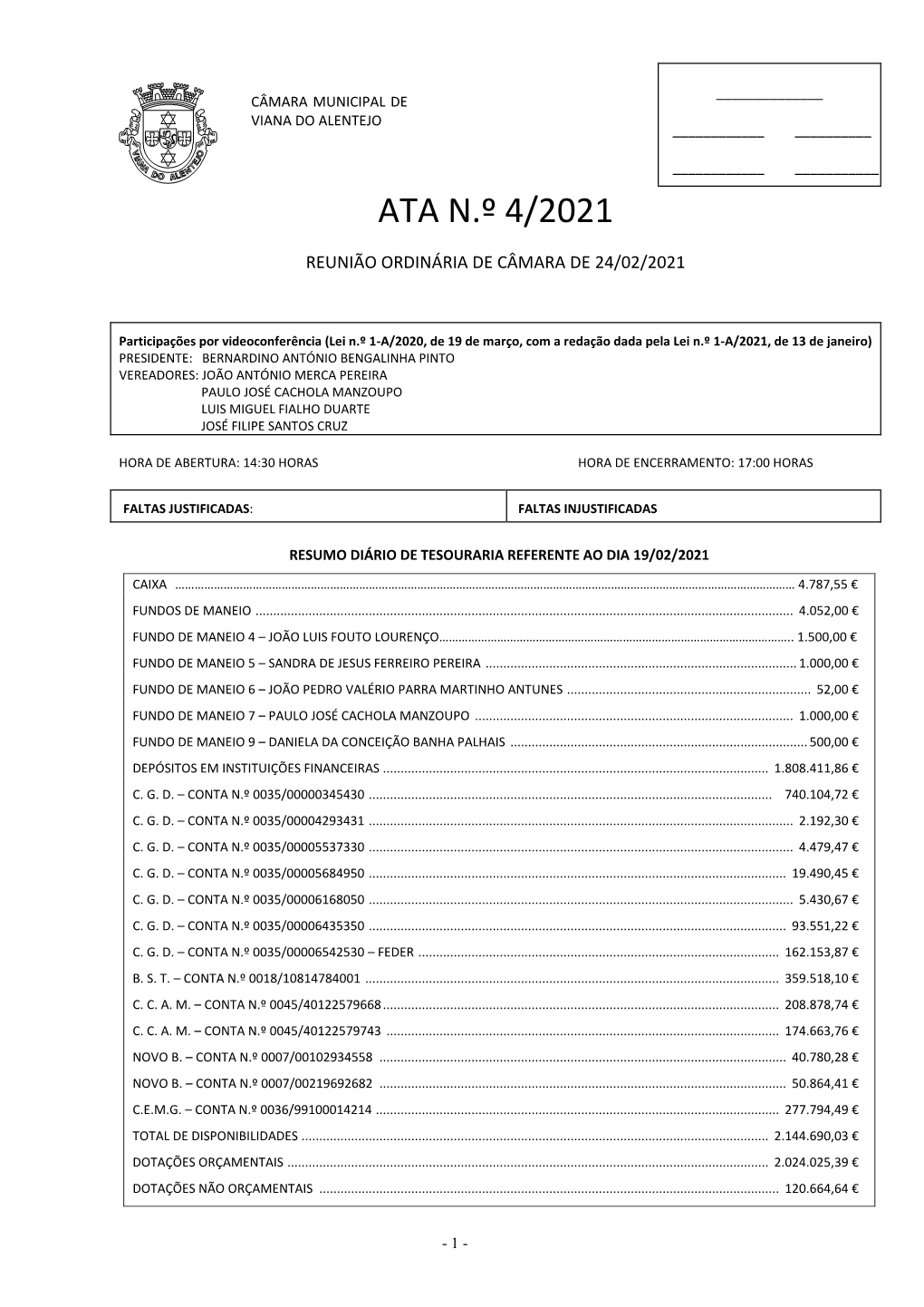 Ata N.º 4/2021