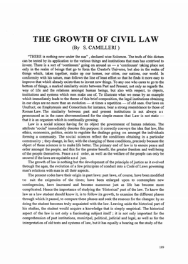 THE GROWTH of CIVIL LAW (By S