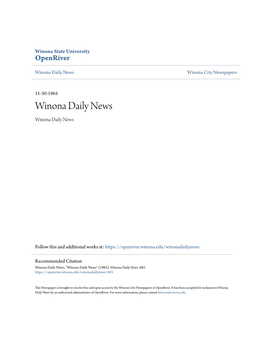 WINONA DAILY NEWS J Speak to Me for a Week After- Directors Whose Terms Expire "If We Ran Get Them Both Off Work Will Also Be Held