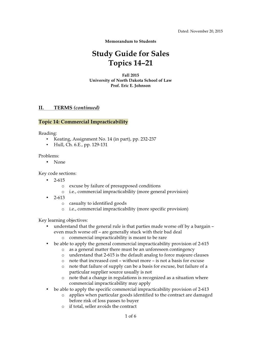 Study Guide for Sales Topics 14–21