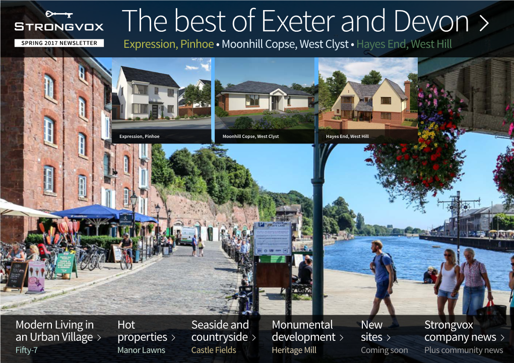 The Best of Exeter and Devon SPRING 2017 NEWSLETTER Expression, Pinhoe • Moonhill Copse, West Clyst • Hayes End, West Hill