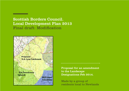 Scottish Borders Council. Local Development Plan 2013 Final Draft: Modification