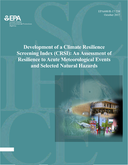 CRSI): an Assessment of Resilience to Acute Meteorological Events and Selected Natural Hazards
