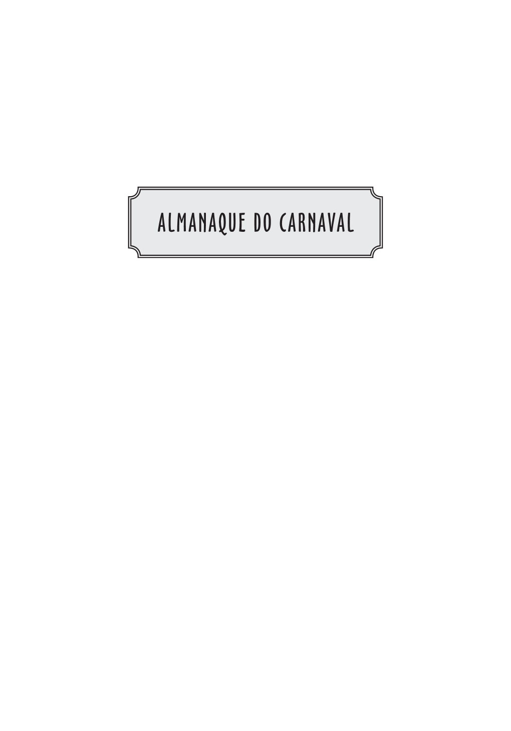 Almanaque Do Carnaval