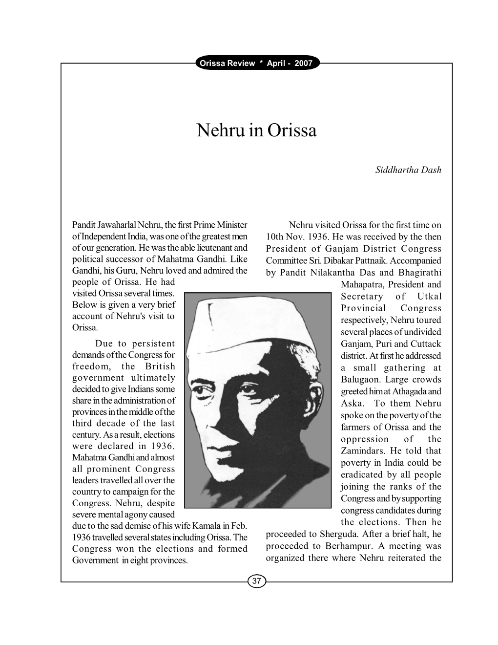 Nehru in Orissa