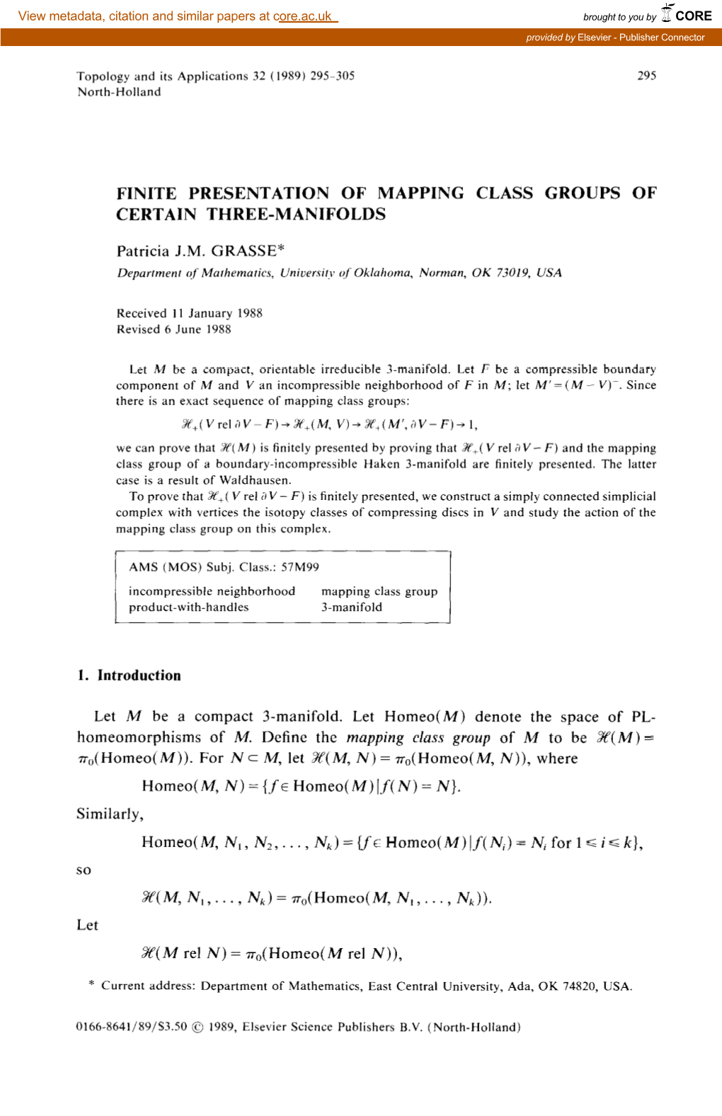 Finite Presentation of Mapping Class Groups of Certain Three-Manifolds