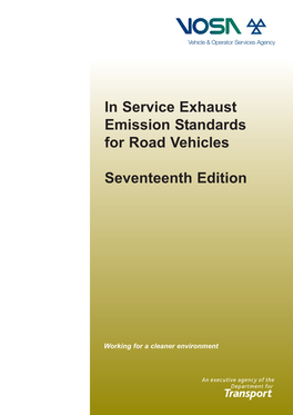 In Service Exhaust Emission Standards for Road Vehicles