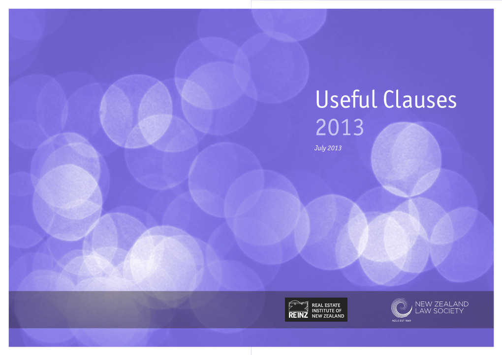 Useful Clauses 2013 July 2013