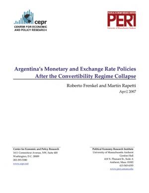 Argentina's Monetary and Exchange Rate Policies After the Convertibility