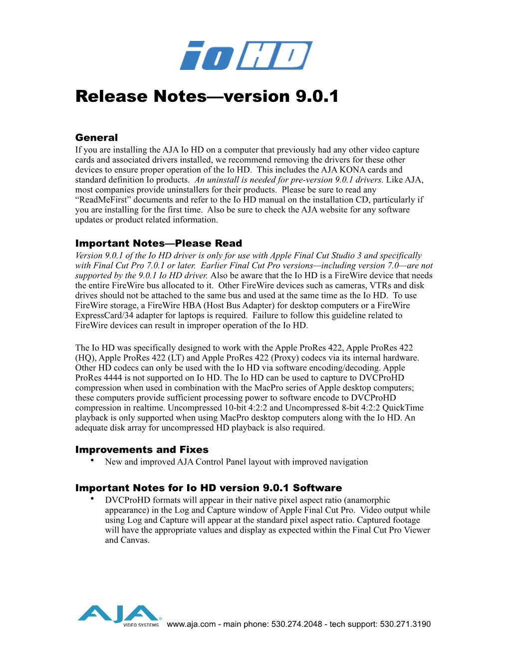 Release Notes—Version 9.0.1