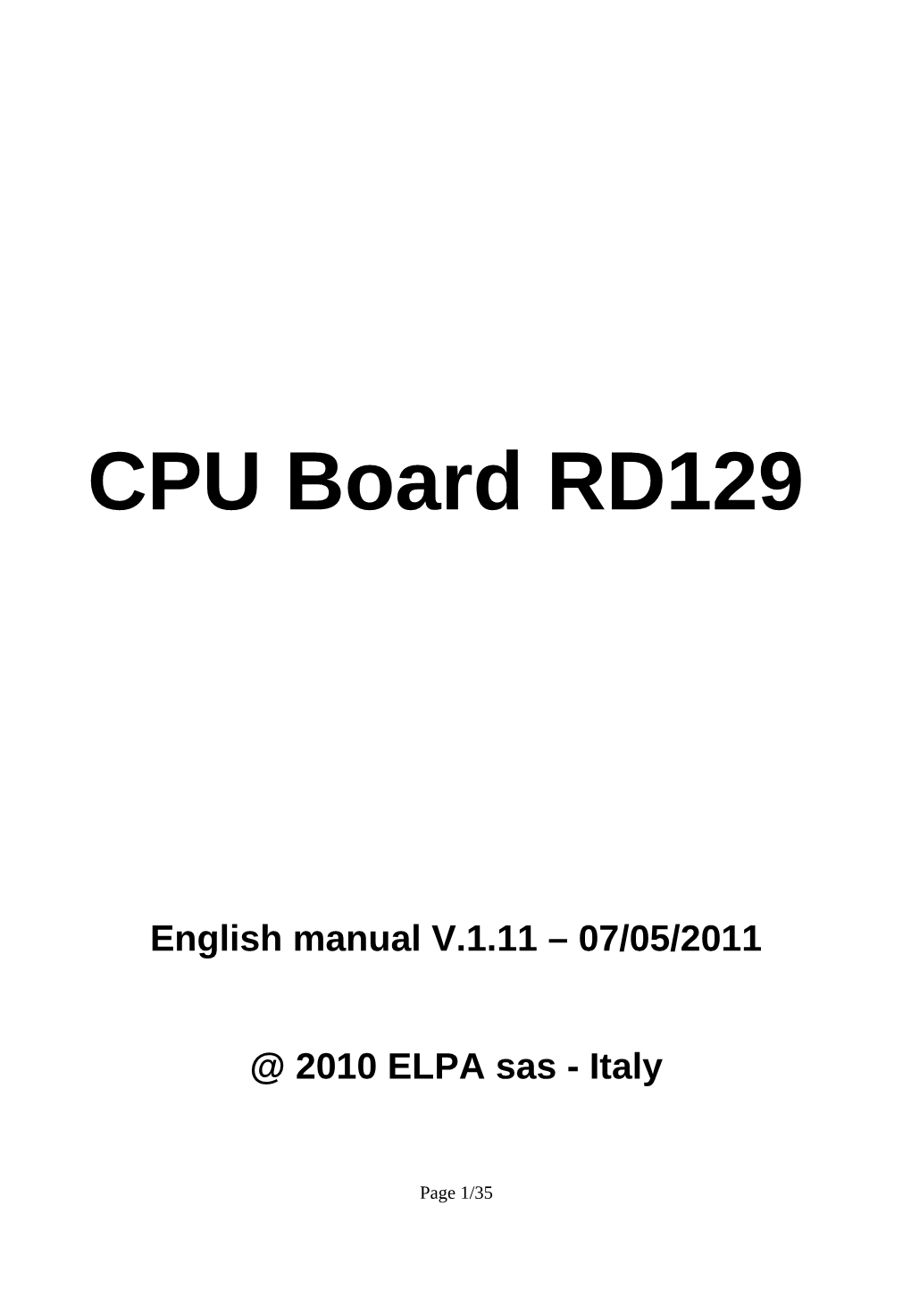 CPU Board RD129