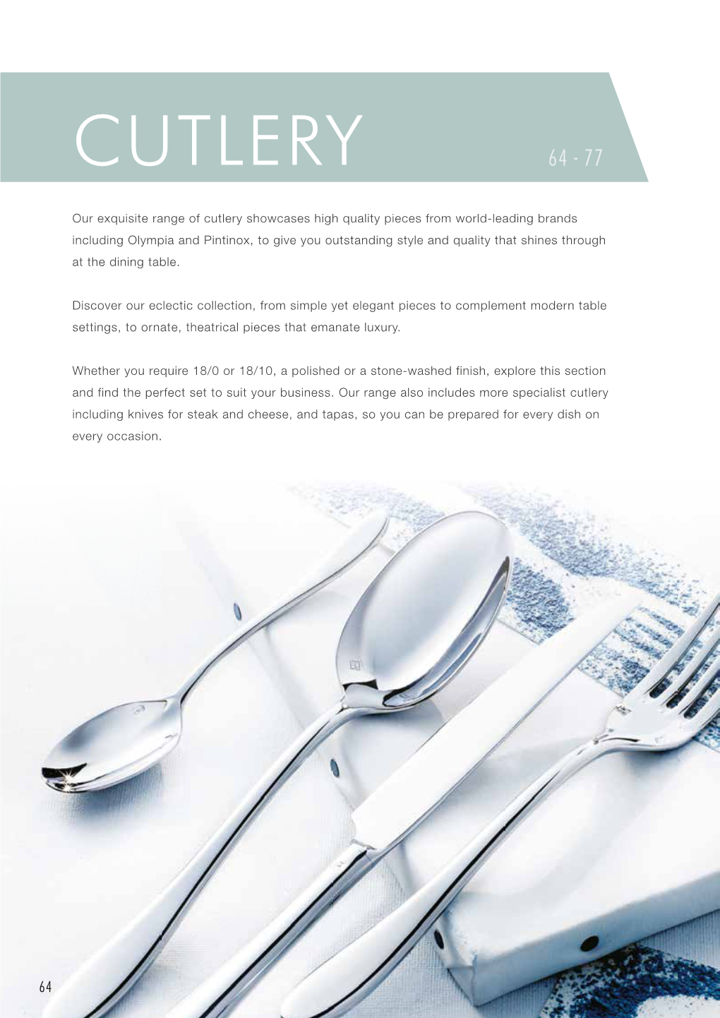 Cutlery Intro Page with Lifestly & Contents Cutlery 64 - 77