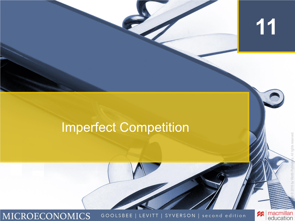 Imperfect Competition Introduction 11
