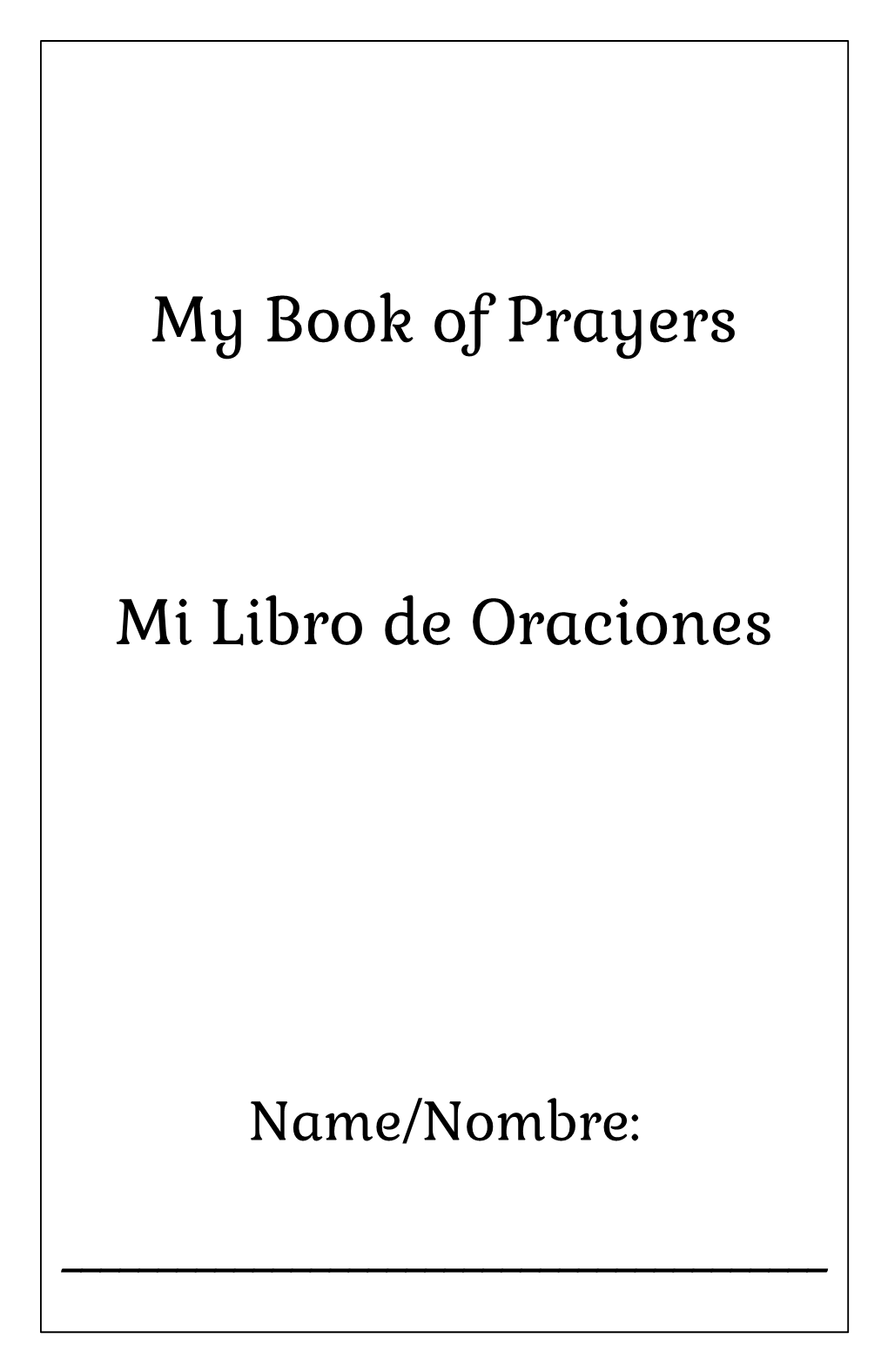 My Book of Prayers Mi Libro De Oraciones