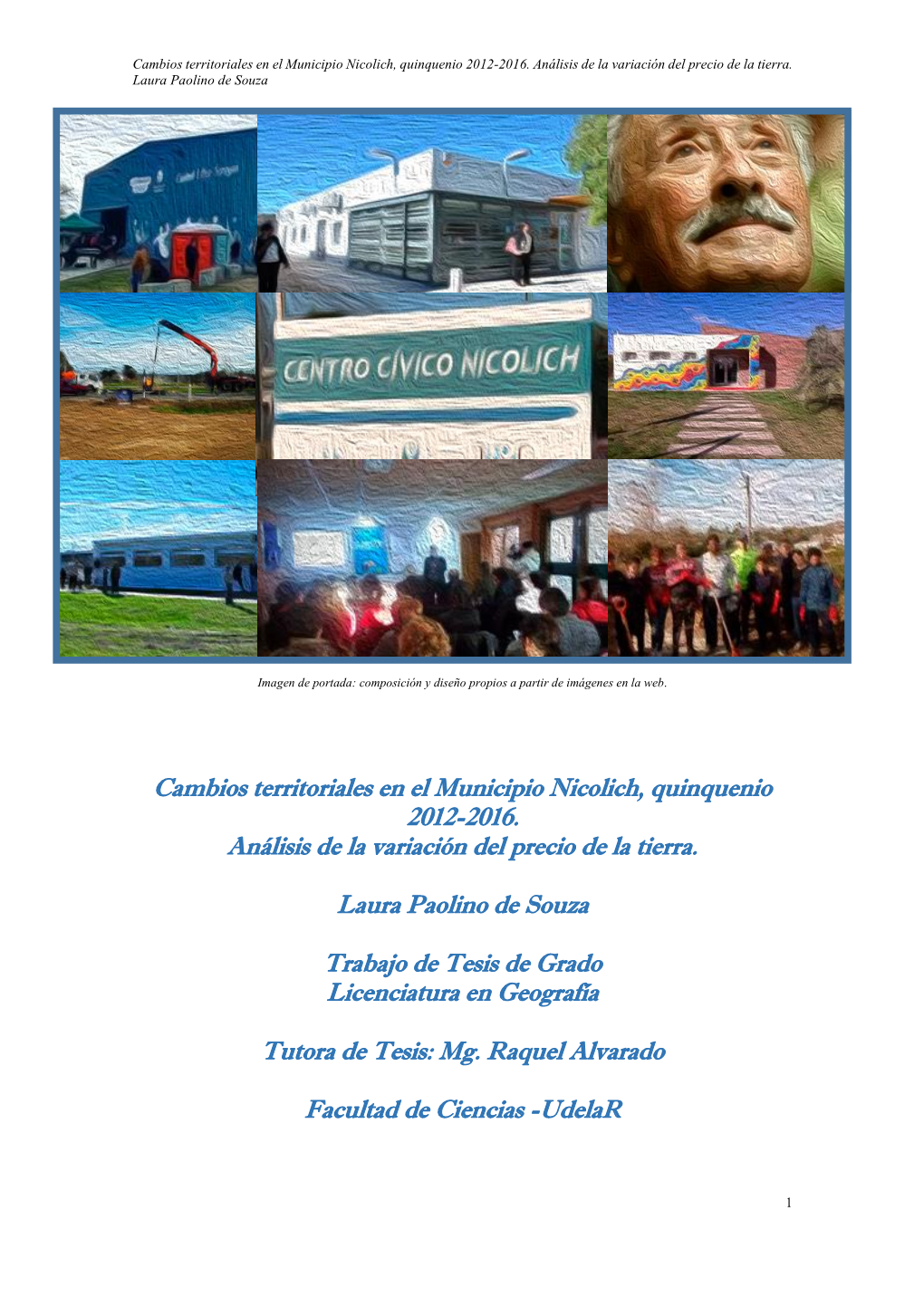 Cambios Territoriales En El Municipio Nicolich En El Quinquenio 2012-2016, Enfoque Precios De La Tierra