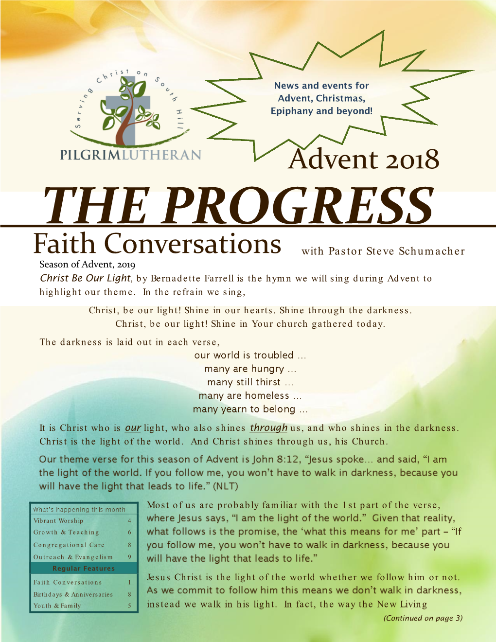 2018 Advent Newsletter