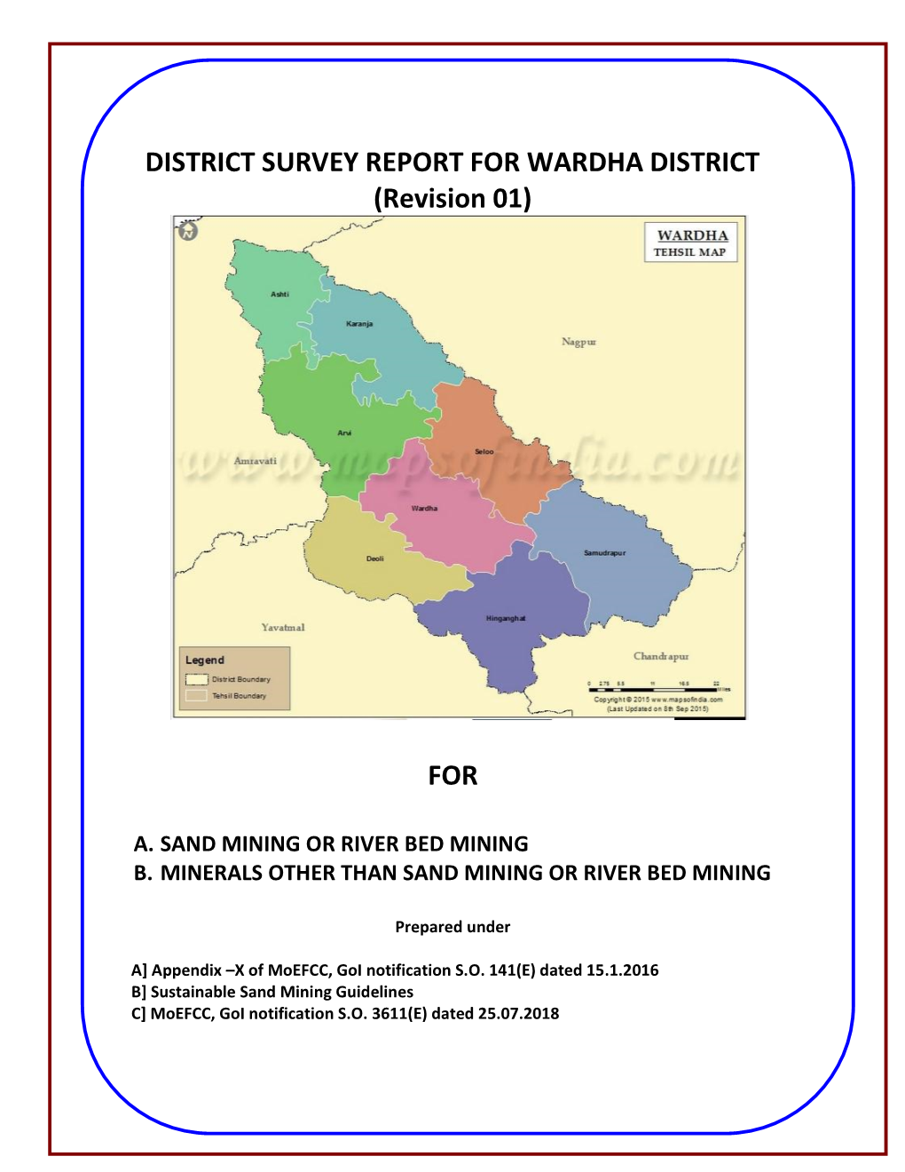 DISTRICT SURVEY REPORT for WARDHA DISTRICT (Revision 01)