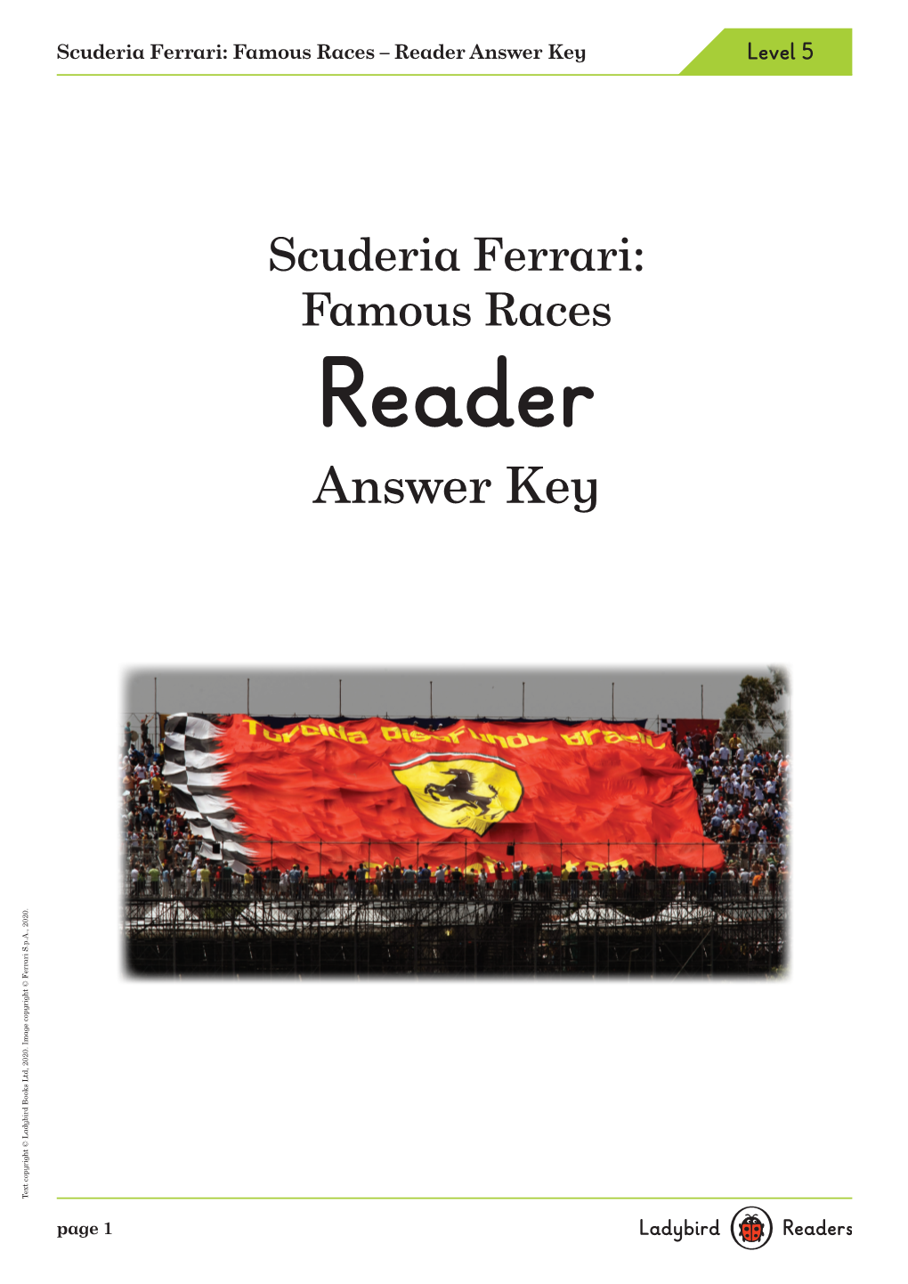 Reader Answer Key Level 5