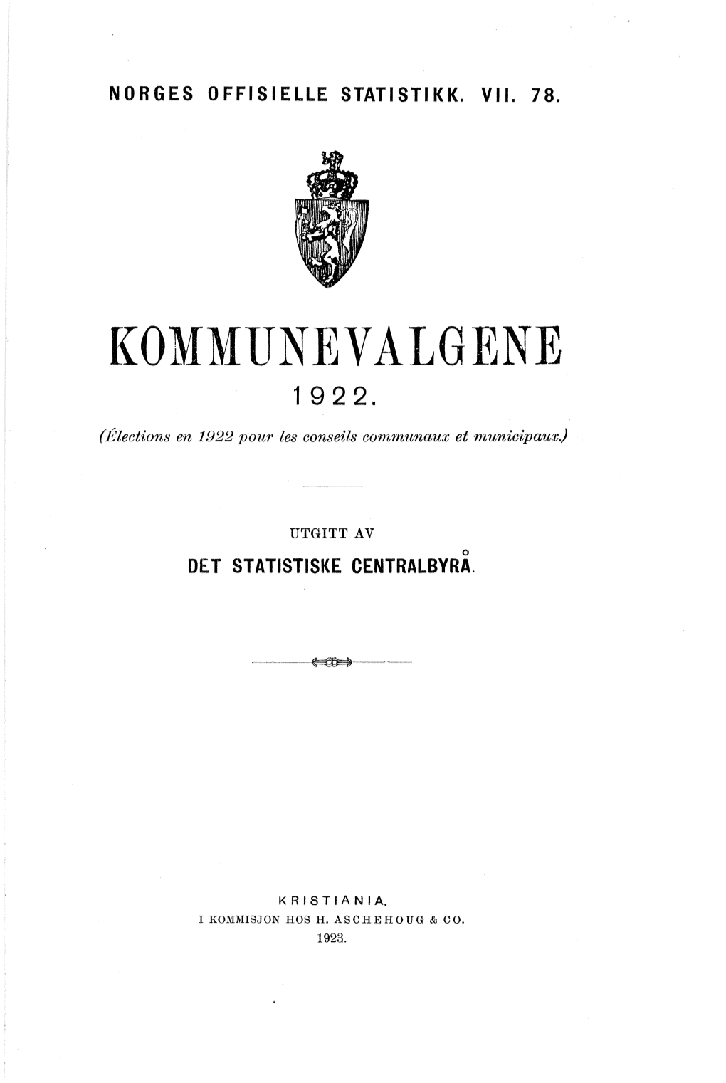 Kommunevalgene 1922