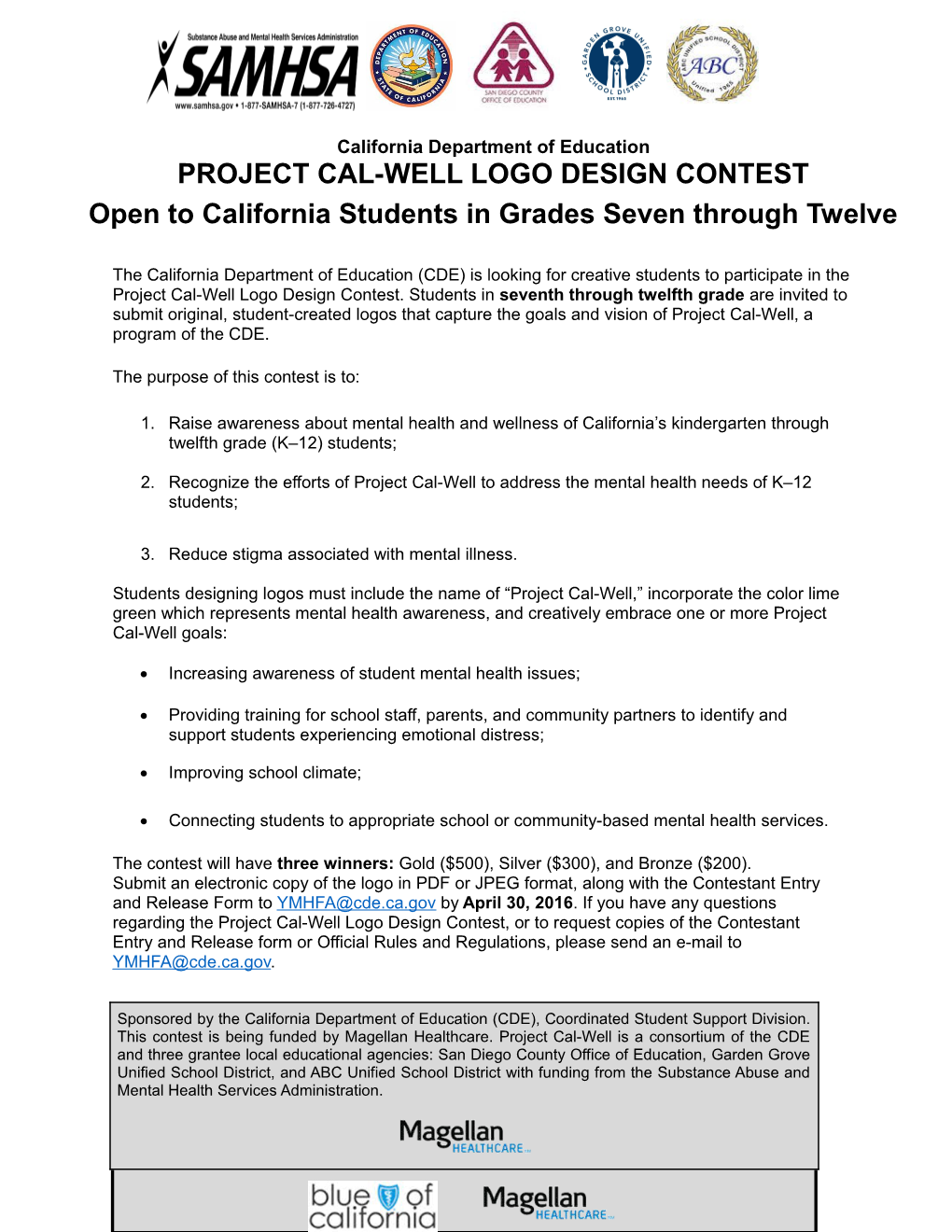 Project Cal-Well Logo Design Info - Mental Health (CA Dept of Education)