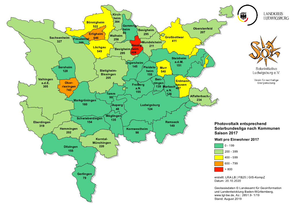 Photovoltaik Entsprechend Solarbundesliga Nach Kommunen