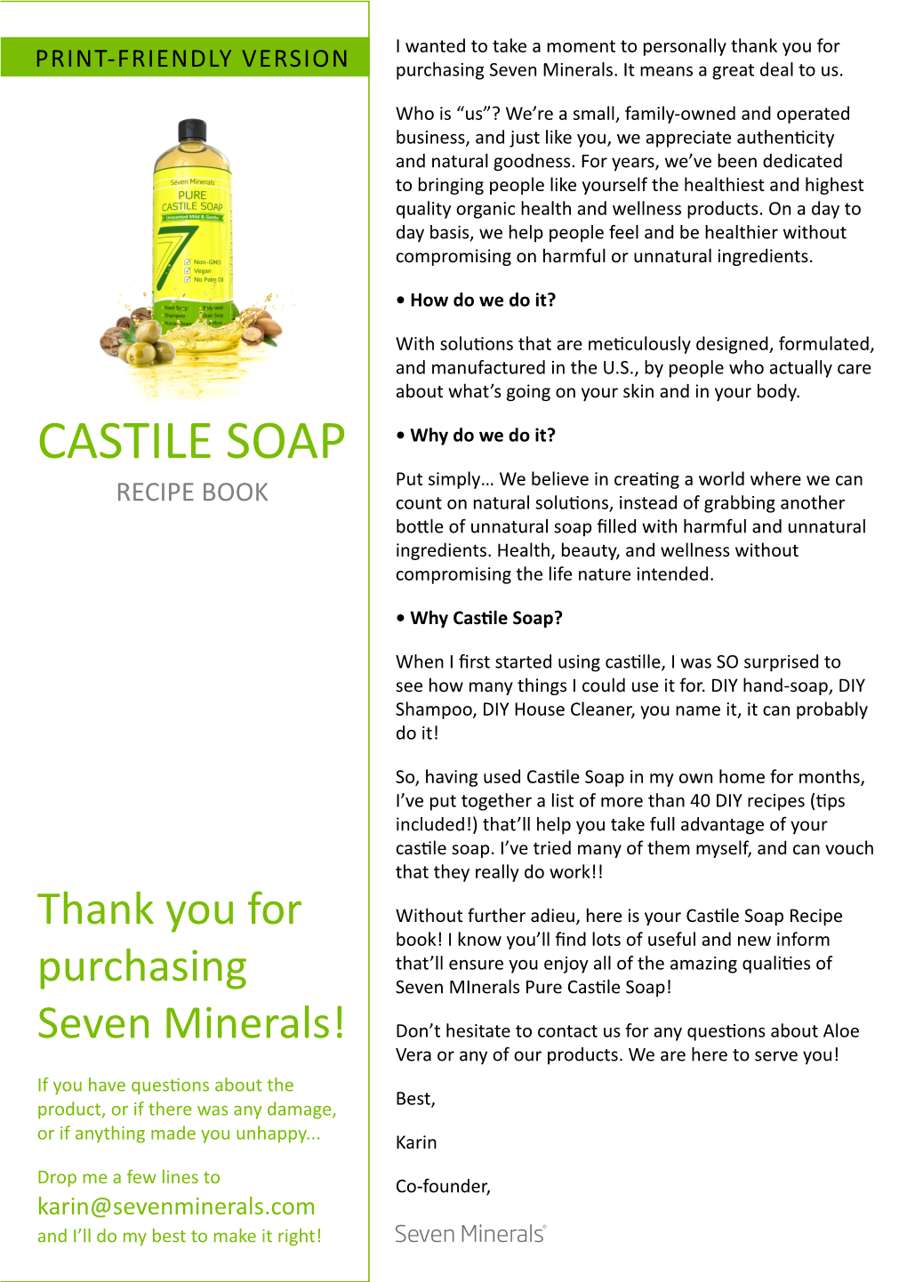 Why Castile Soap?
