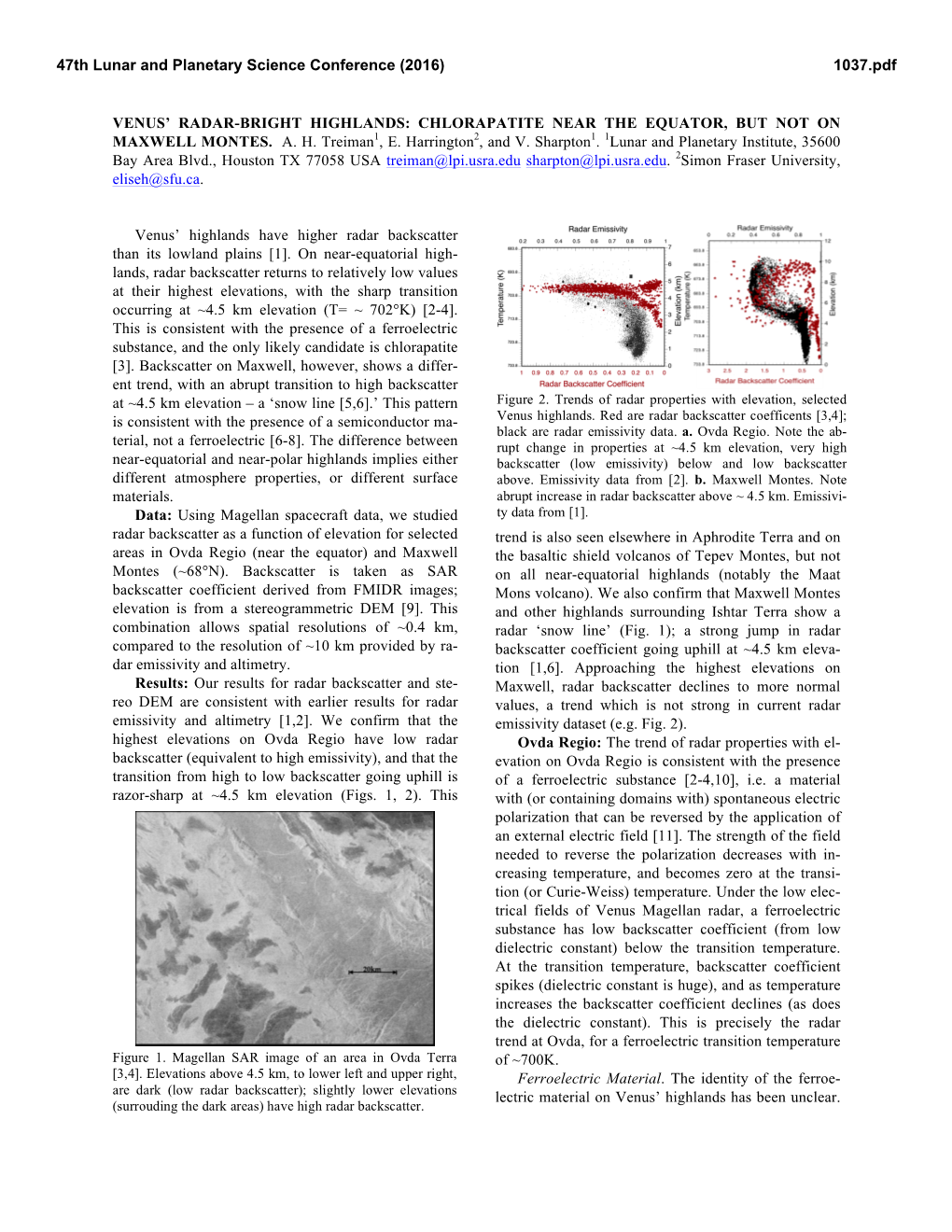 Venus' Radar-Bright Highlands: Chlorapatite