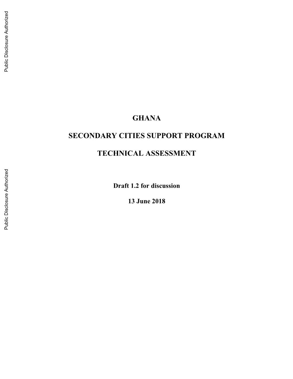 Ghana Secondary Cities Support Program