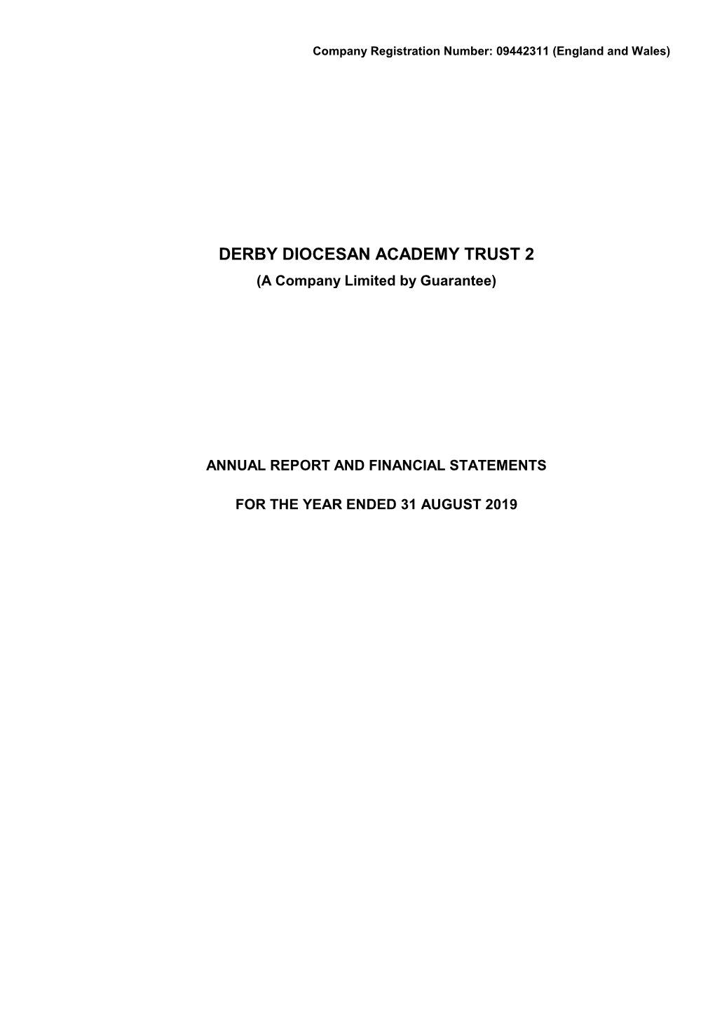 Derby Diocesan Academy Trust 2 Accounts File 2019ACCSWIZ.Cvw