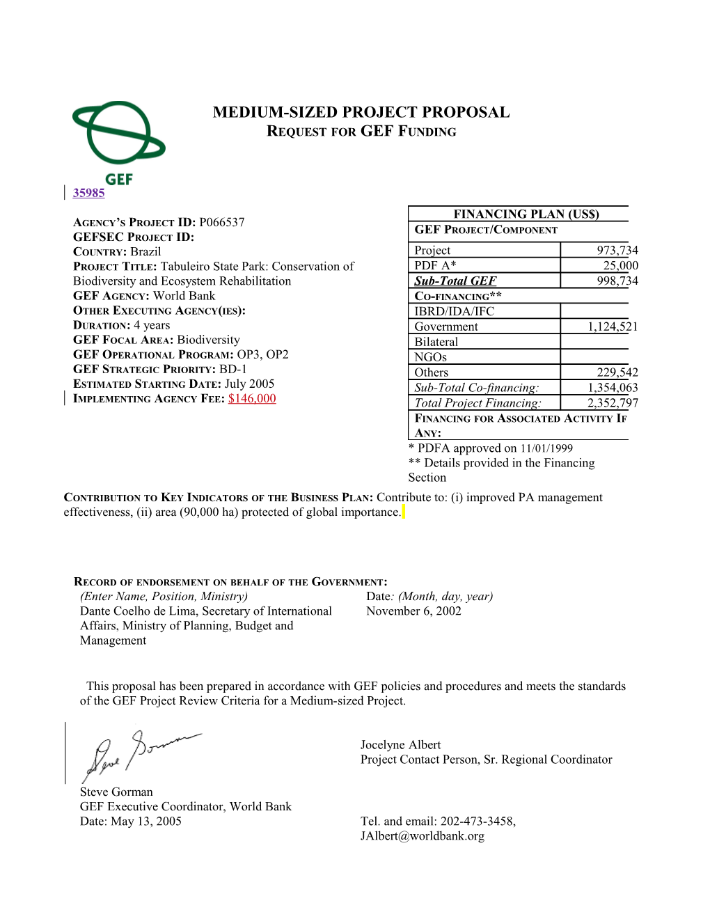 Financing Plan (In Us$) s2