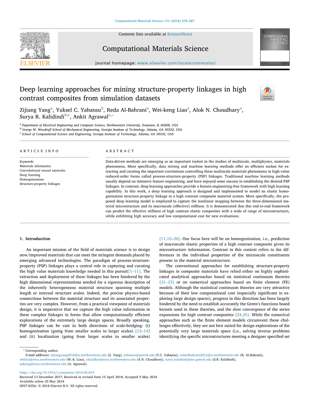 Deep Learning Approaches for Mining Structure-Property Linkages in High T Contrast Composites from Simulation Datasets