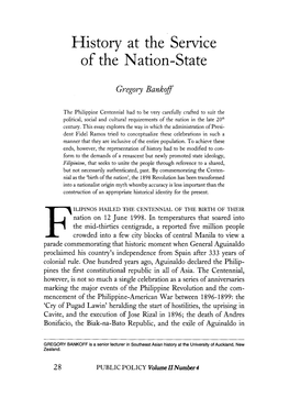 History at the Service of the Nation-State