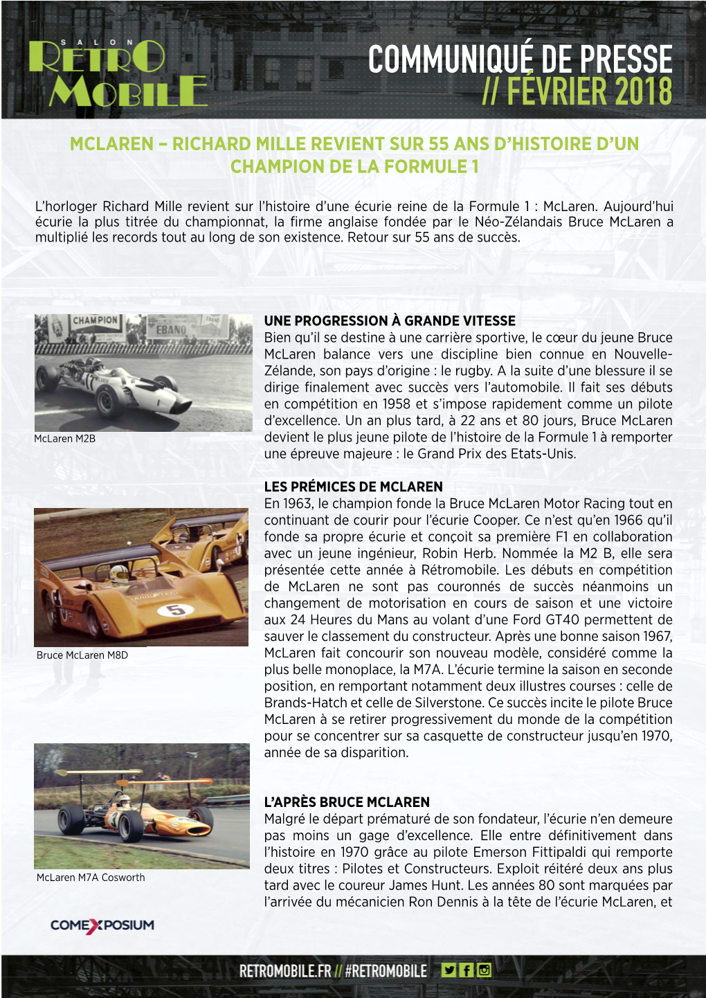 Mclaren – Richard Mille Revient Sur 55 Ans D’Histoire D’Un Champion De La Formule 1