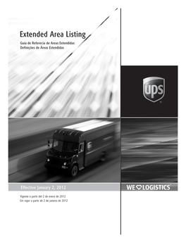 Extended Area Listing Guía De Referecia De Areas Extendidas Definições De Áreas Estendidas