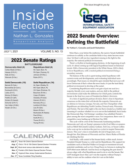 CALENDAR 2022 Senate Overview