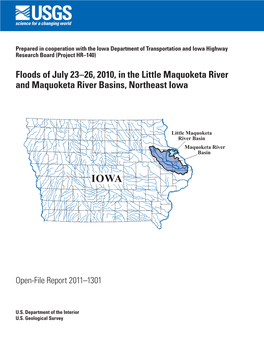 Floods of July 23–26, 2010, in the Little Maquoketa River and Maquoketa River Basins, Northeast Iowa