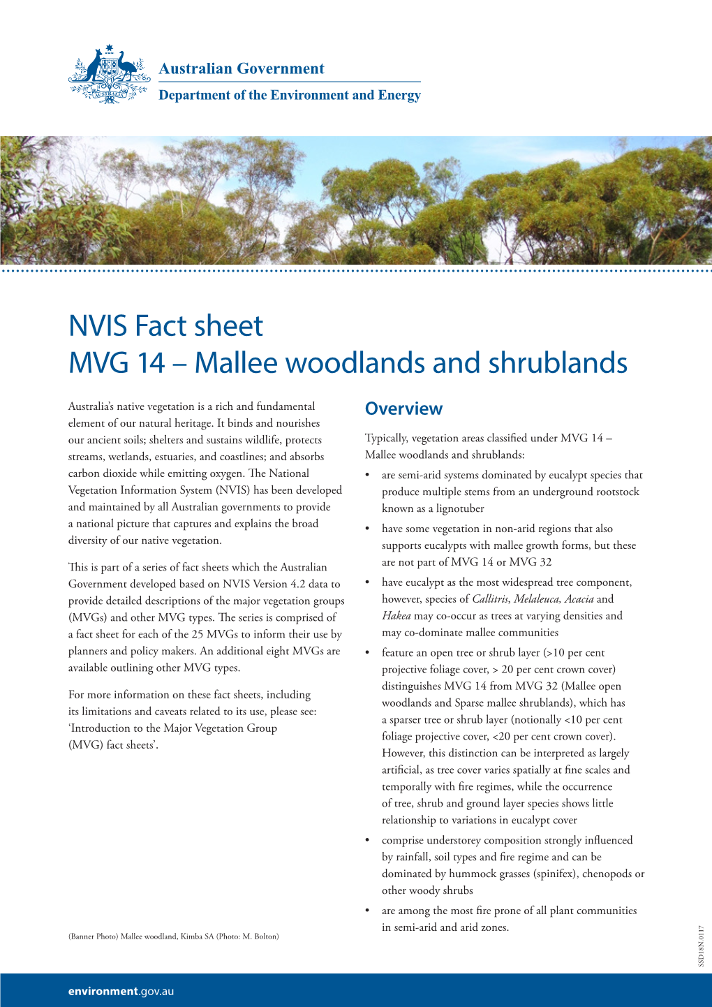 NVIS Fact Sheet MVG 14 – Mallee Woodlands and Shrublands