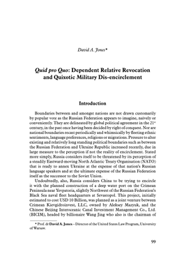 Quid Pro Quo: Dependent Relative Revocation and Quixotic Military Dis-Encirclement