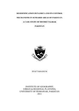 Desertification Dynamics and Its Control