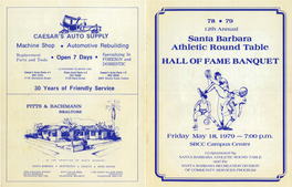 1979 Hall of Fame Banquet Program