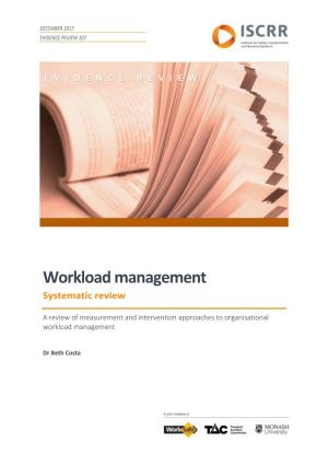 Workload Management Systematic Review