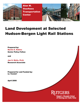 Land Development at Selected Hudson-Bergen Light Rail Stations