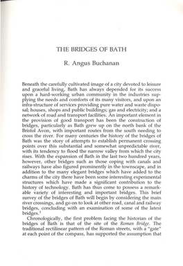 THE BRIDGES of BATH R. Angus Buchanan