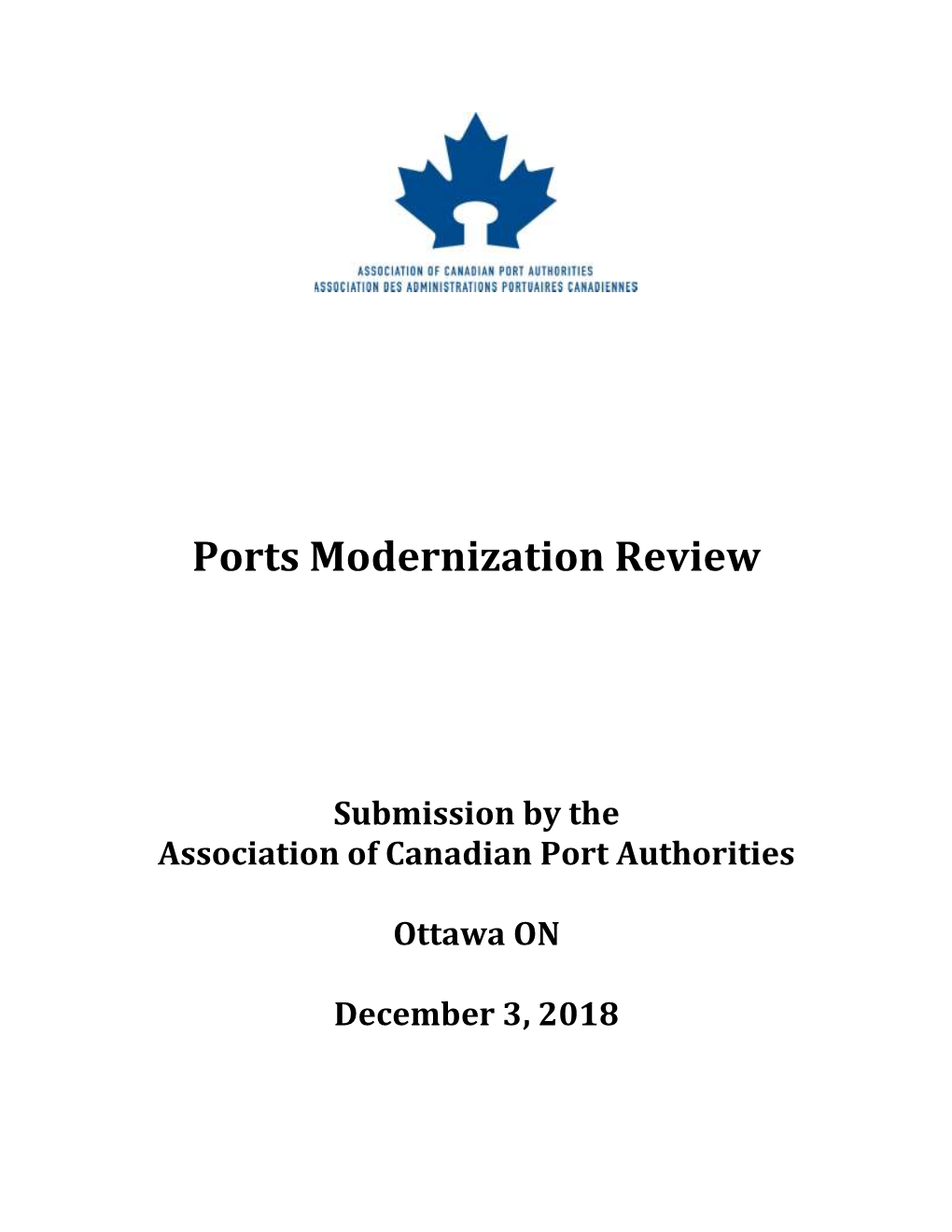Ports Modernization Review