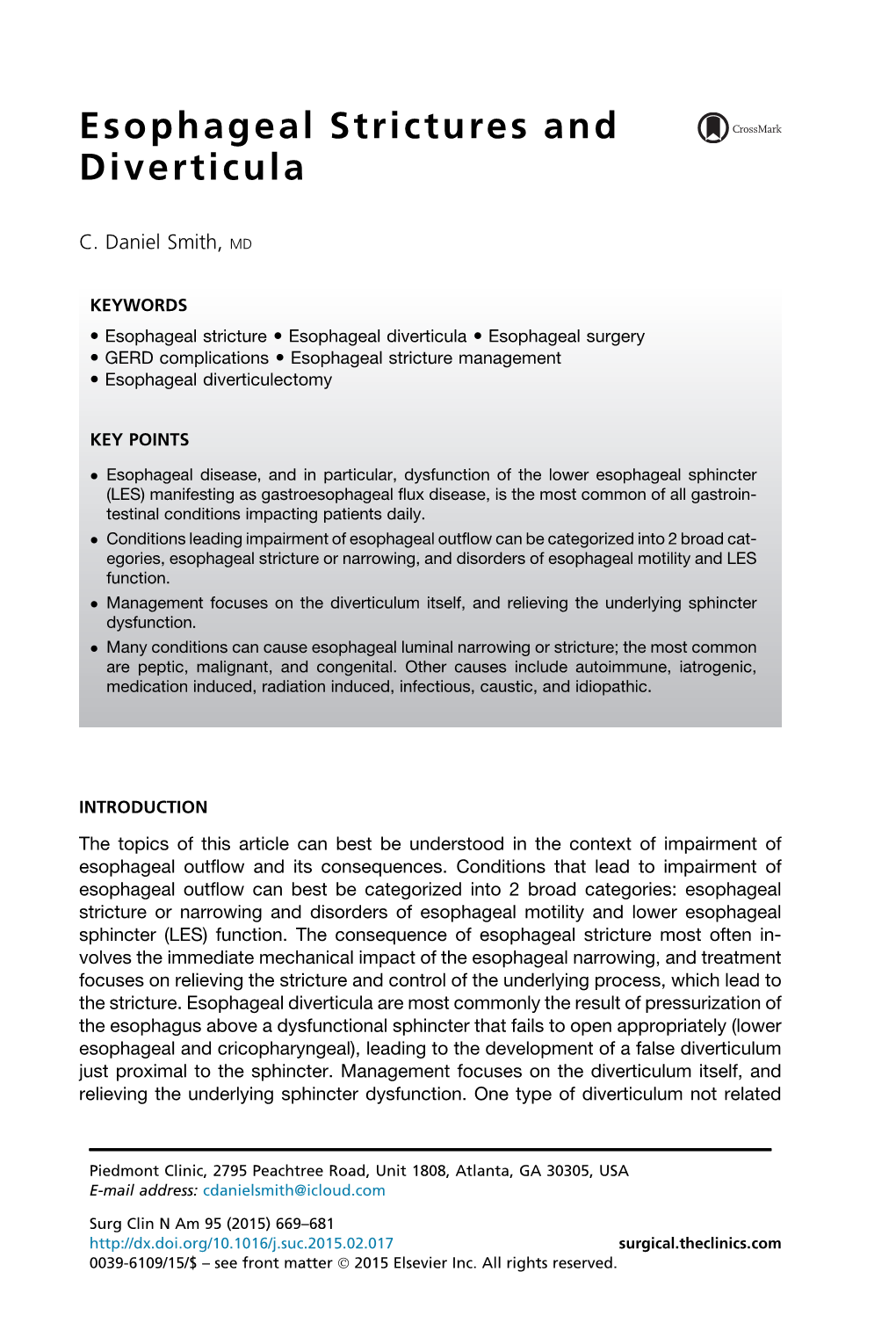 Esophageal Strictures and Diverticula