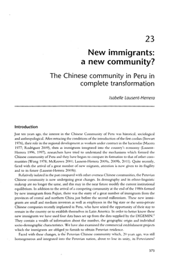 01 New Immigrants-A New Community-The Chinese Community in Peru in Complete Transformation.Pdf