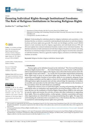 The Role of Religious Institutions in Securing Religious Rights