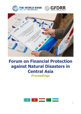 Forum on Financial Protection Against Natural Disasters in Central Asia Proceedings